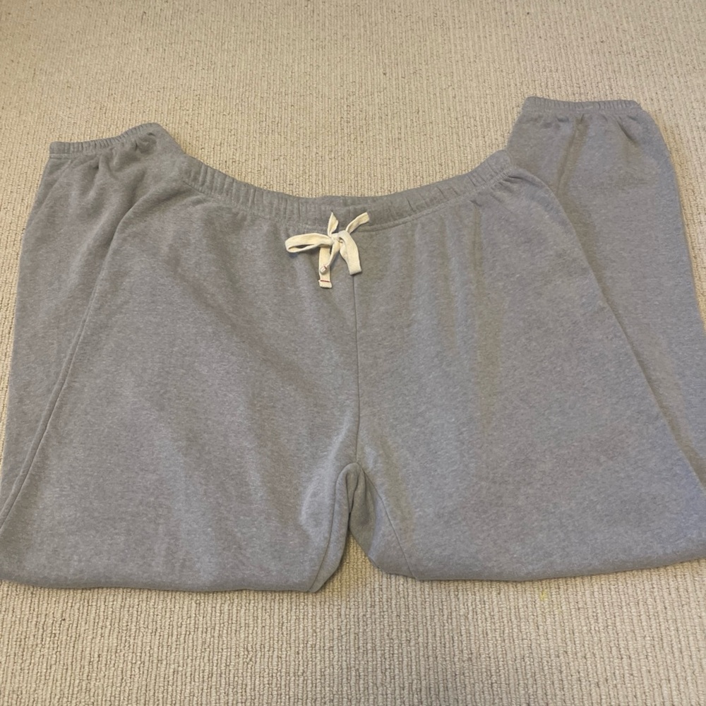 Abbot & Main Women Gray Soft Fleece Sweatpants Joggers  Size XXL